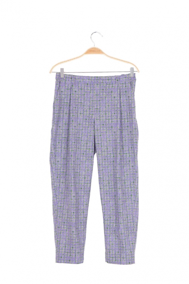 Pantalon carotte TRICK Mauve