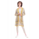 Long open cardigan LENA Yellow