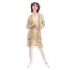 Long open cardigan LENA Yellow