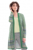 Long open cardigan LENA Green