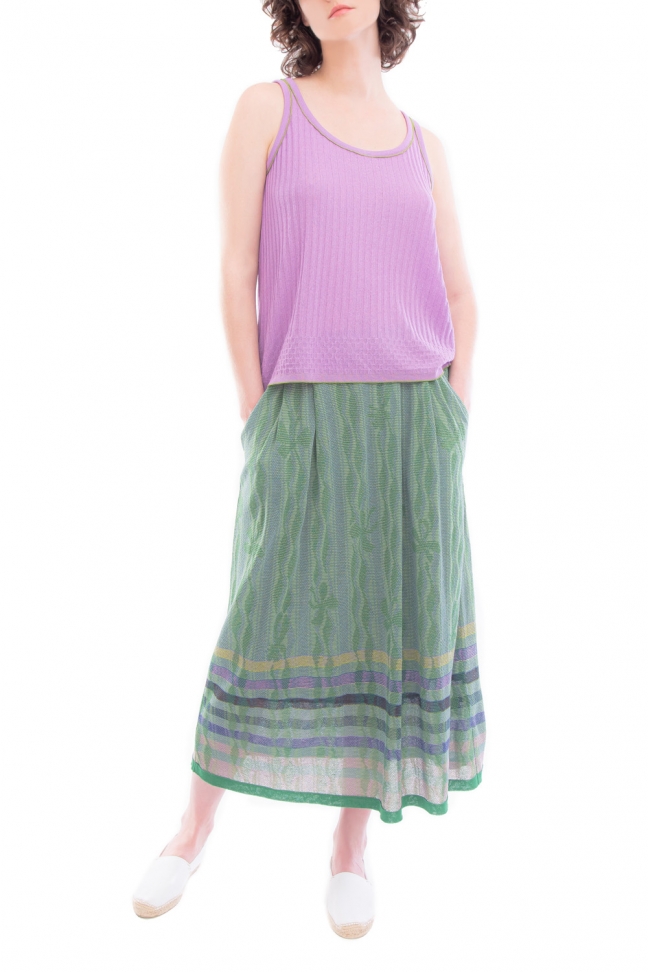 Long skirt LENA Green