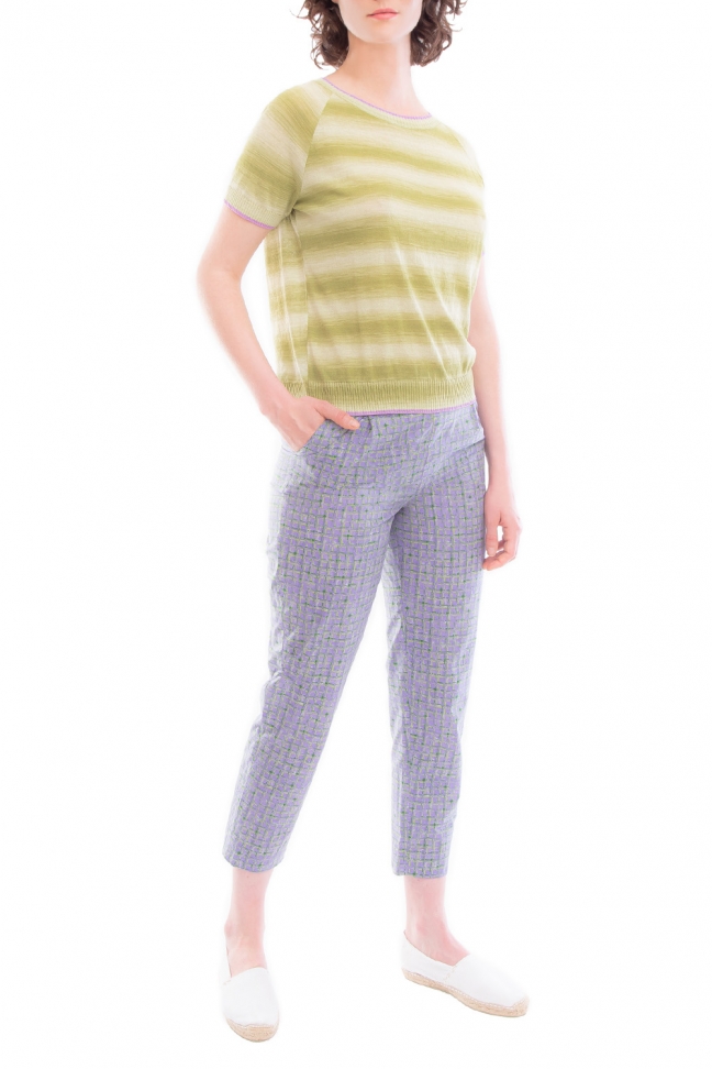 Pantalon carotte TRICK Mauve