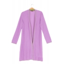 Long open cardigan CODE Mauve