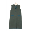 Gilet long INGRID Vert