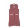 Gilet long INGRID Rose