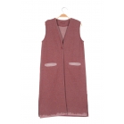 Gilet long INGRID Rose