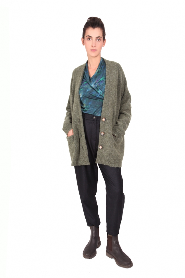 Long cardigan WONDER Green