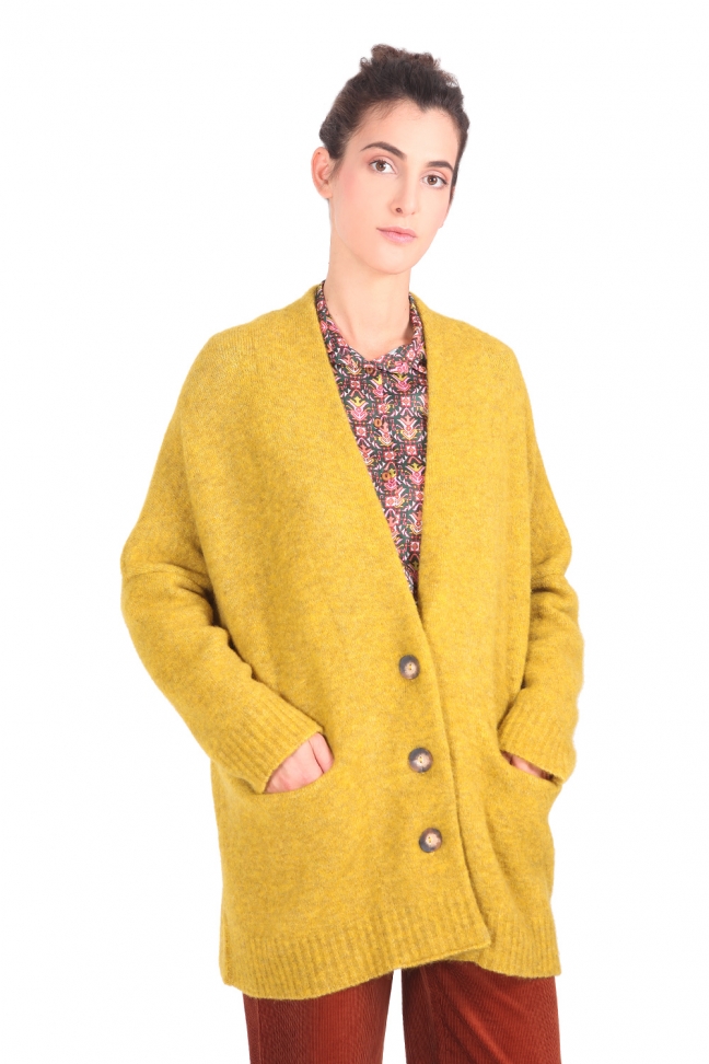 Long cardigan WONDER Yellow