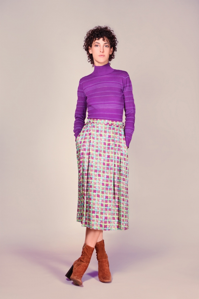 Pull col montant BETSBI Violet