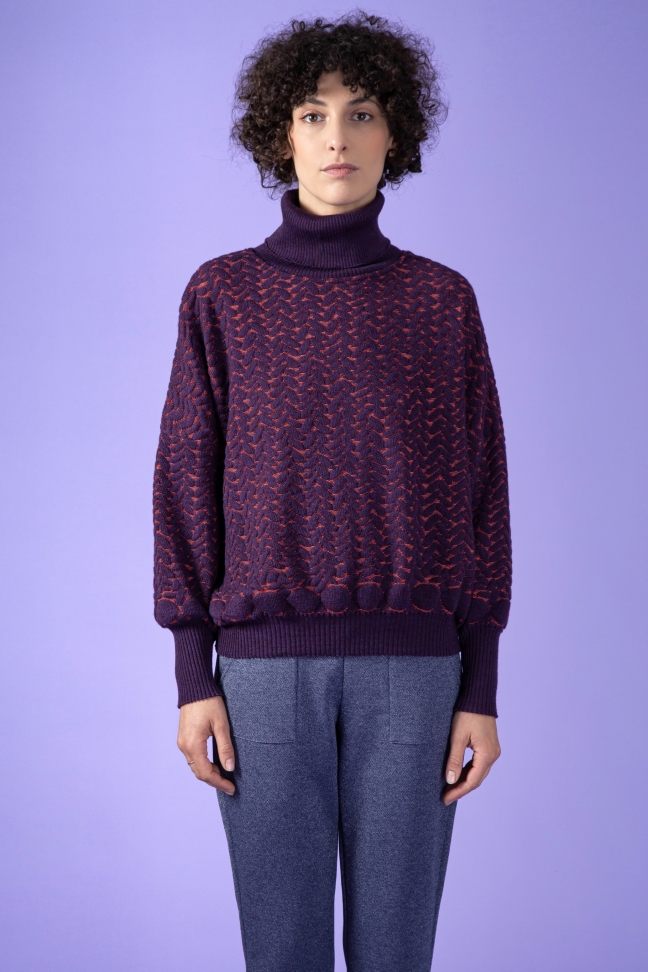 Large Sweater STITCH Bordeaux