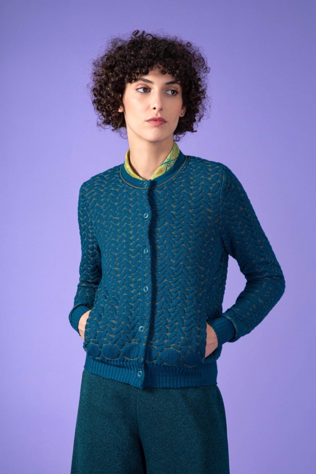 Cardigan STITCH Pétrole