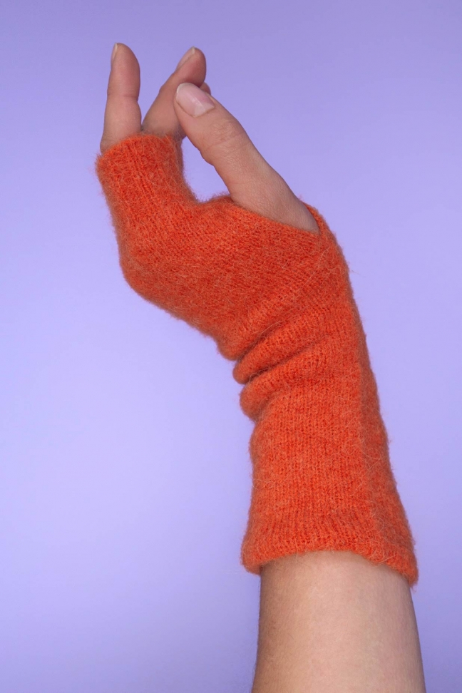 Mittens SOUFFLE orange