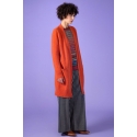 Long open cardigan SOUFFLE Orange