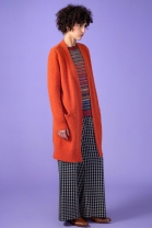 Long open cardigan SOUFFLE Orange