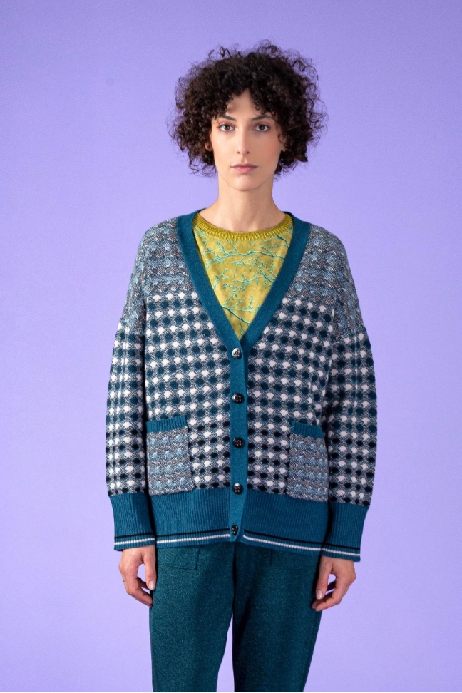 Cardigan Extra Pétrole