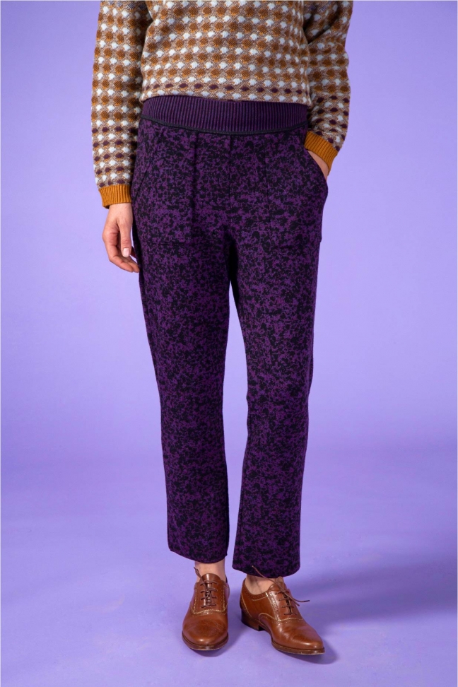 Pants Straight SPOTS Purple