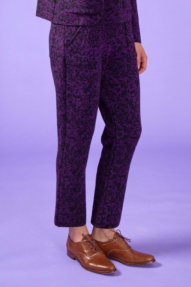 Pants Straight SPOTS Purple