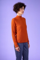 High Neck Sweater YES Orange