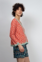 Cardigan DEEP coral