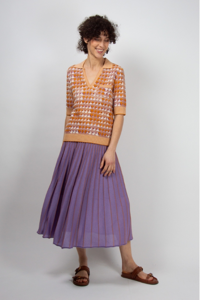 Pleated Skirt HUELLA mauve