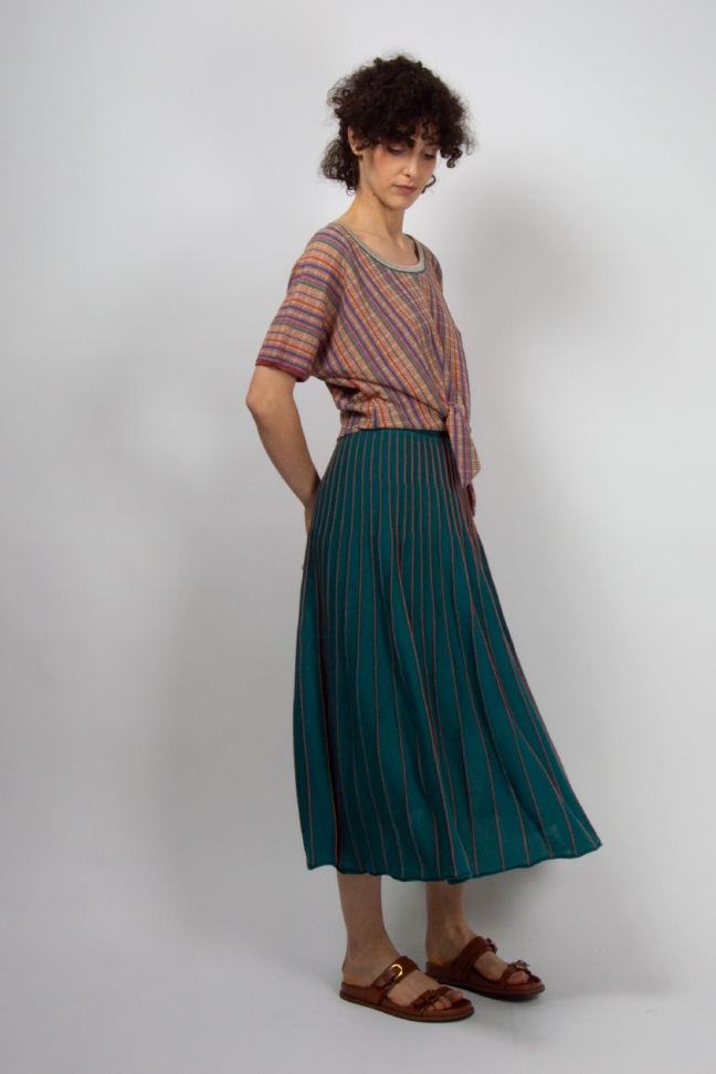 Pleated Skirt HUELLA petrol