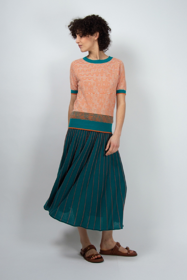 Pleated Skirt HUELLA petrol