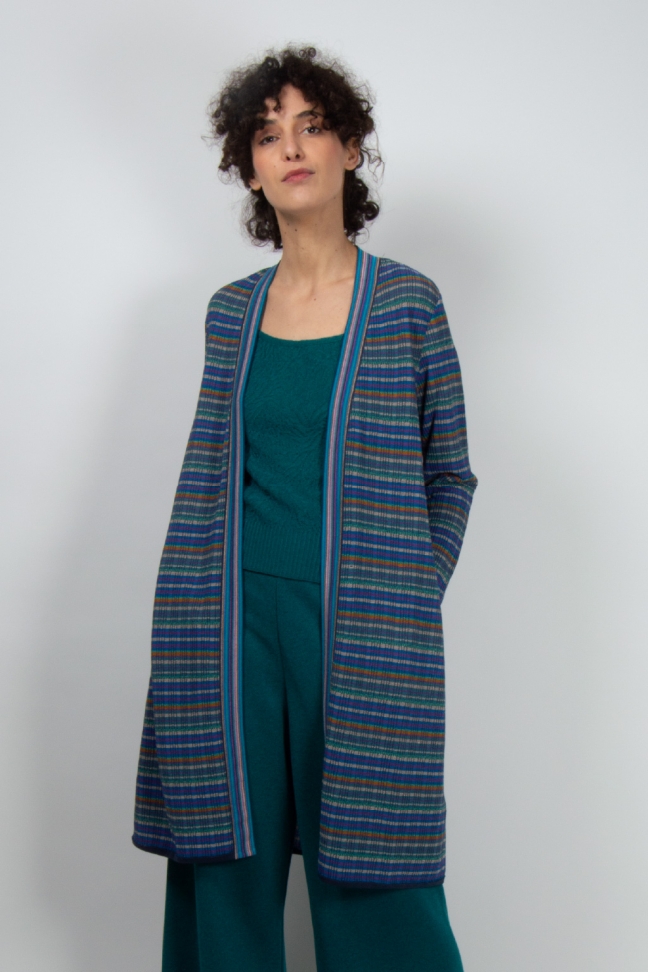 Long open cardigan ZAMAMI blue