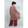 Long open cardigan ZAMAMI ochre