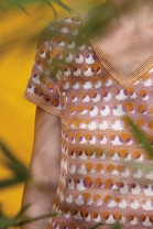 Dress HUELLA ochre